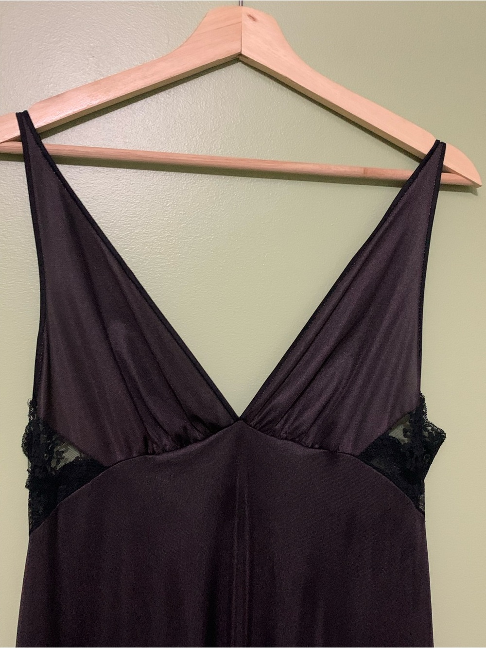 Vintage Texsheen Black Lingerie Maxi Gown Medium - Picture 2 of 8